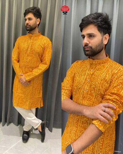 Men's Bandhani Kurta
